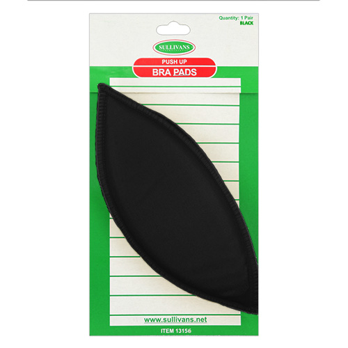 13156 Sullivans Push Up Bra Pads - Black - One Size