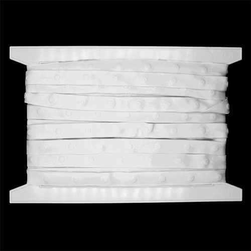 13208 Sullivans 28mm Continuous Press Stud Tape - White