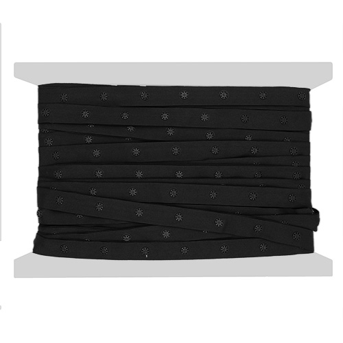 13209 Sullivans 28mm Continuous Press Stud Tape - Black