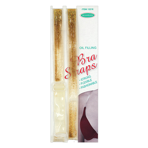 13218 Sullivans Oil Filled Bra Straps - Gold Glitter