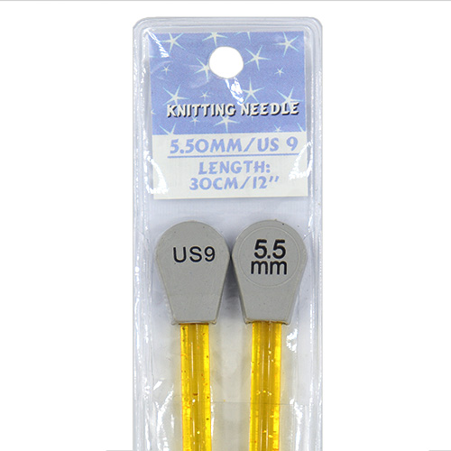 13227 Sullivans Glitter Knit Pins - 30cm X 5.5mm