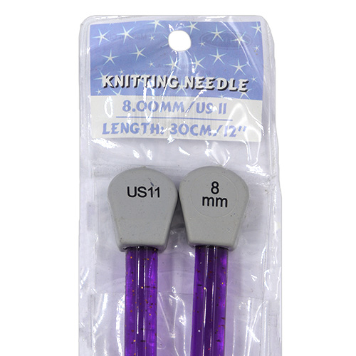 13230 Sullivans Glitter Knit Pins - 30cm X 8mm