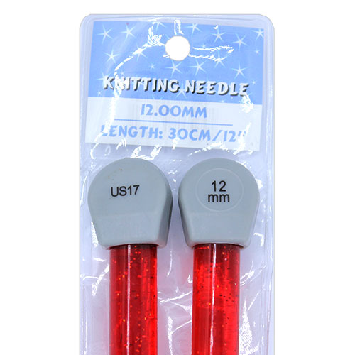 13233 Sullivans Glitter Knit Pins - 30cm X 12mm