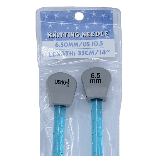 13240 Sullivans Glitter Knit Pins - 35cm X 6.5mm