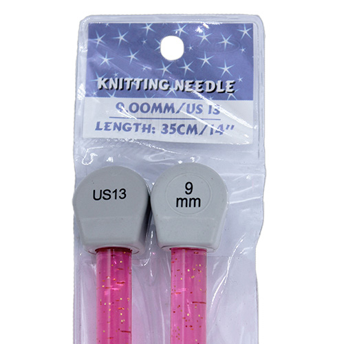 13242 Sullivans Glitter Knit Pins - 35cm X 9mm