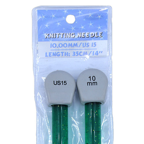 13243 Sullivans Glitter Knit Pins - 35cm X 10mm