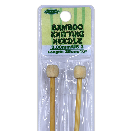 13252 Sullivans Bamboo Knit Pins - 25cm X 3mm