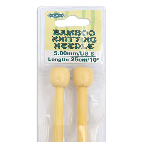 13256 Sullivans Bamboo Knit Pins - 25cm X 5mm