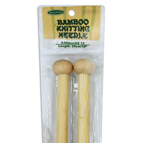 13262 Sullivans Bamboo Knit Pins - 25cm X 9mm