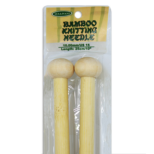 13263 Sullivans Bamboo Knit Pins - 25cm X 10mm