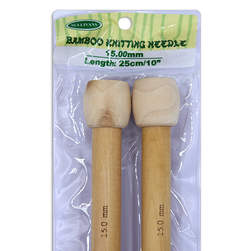 13265 Sullivans Bamboo Knit Pins - 25cm X 15mm
