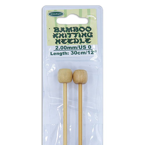 13267 Sullivans Bamboo Knit Pins - 30cm X 2mm