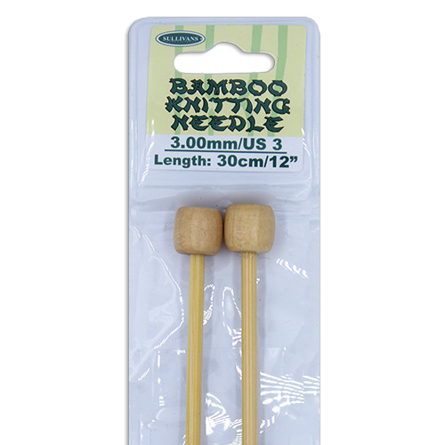 13269 Sullivans Bamboo Knit Pins - 30cm X 3mm