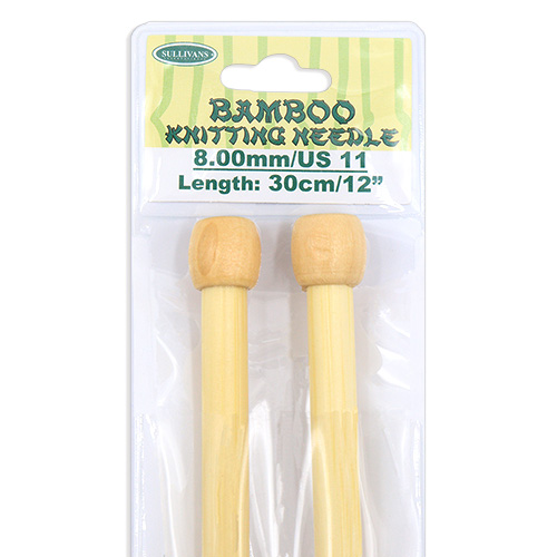 13278 Sullivans Bamboo Knit Pins - 30cm X 8mm
