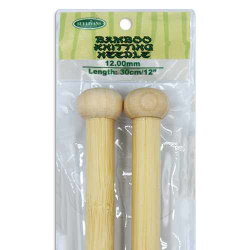13281 Sullivans Bamboo Knit Pins - 30cm X 12mm