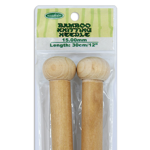 13282 Sullivans Bamboo Knit Pins - 30cm X 15mm