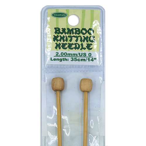 13284 Sullivans Bamboo Knit Pins - 35cm X 2mm