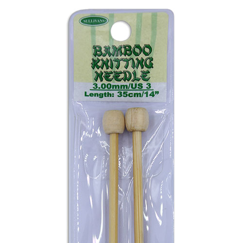 13286 Sullivans Bamboo Knit Pins - 35cm X 3mm