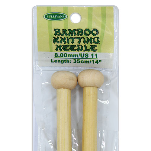 13295 Sullivans Bamboo Knit Pins - 35cm X 8mm