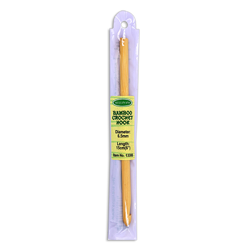 13308 Sullivans Bamboo Crochet Hook - 15cm X 6.5mm