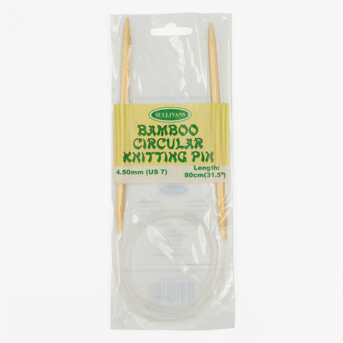 13320 Sullivans Bamboo Circular Knitting Pin - 80cm X 4.5mm 