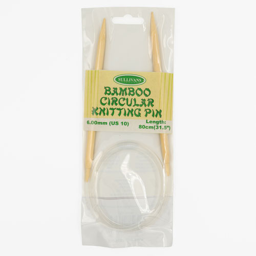13323 Sullivans Bamboo Circular Knitting Pin - 80cm X 6mm 