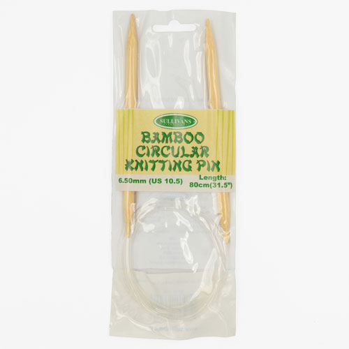 13324 Sullivans Bamboo Circular Knitting Pin - 80cm X 6.5mm 