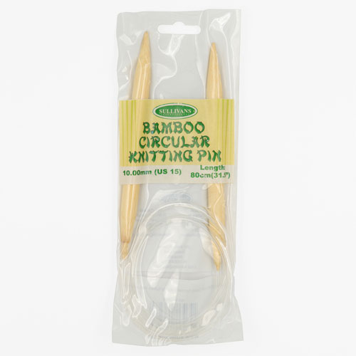 13328 Sullivans Bamboo Circular Knitting Pin - 80cm X 10mm 