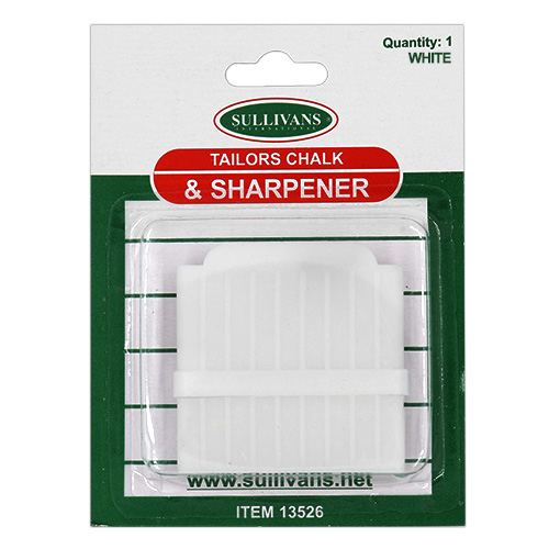 13526 Sullivans Tailors Chalk & Sharpener - White