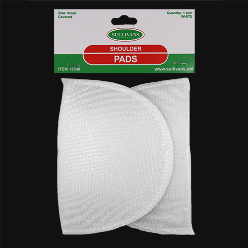 13540 Sullivans Covered Shoulder Pads - White - Small