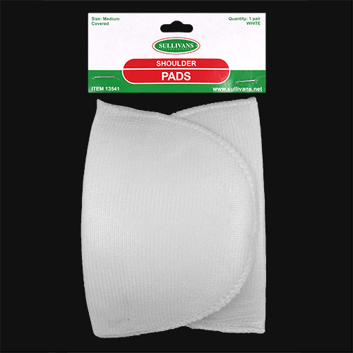 13541 Sullivans Covered Shoulder Pads - White - Medium