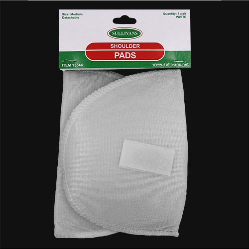 13544 Sullivans Detachable Shoulder Pads - White - Medium