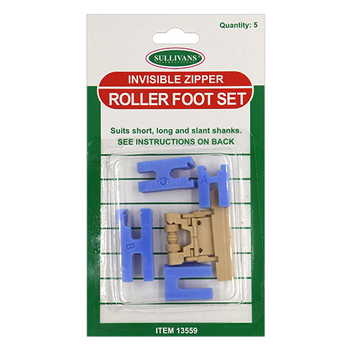 13559 Sullivans Invisible Zipper Roller Foot Set