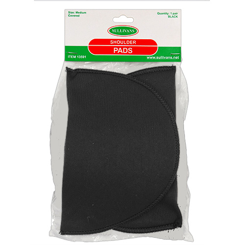 13591 Sullivans Covered Shoulder Pads - Black - Medium