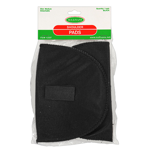 13597 Sullivans Detachable Shoulder Pads - Black - Medium