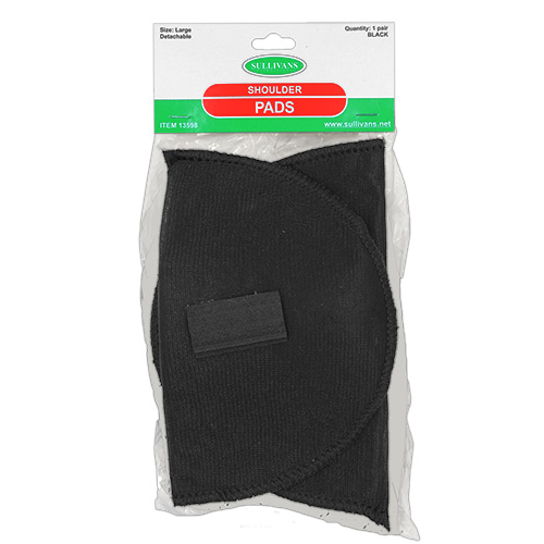 13598 Sullivans Detachable Shoulder Pads - Black - Large