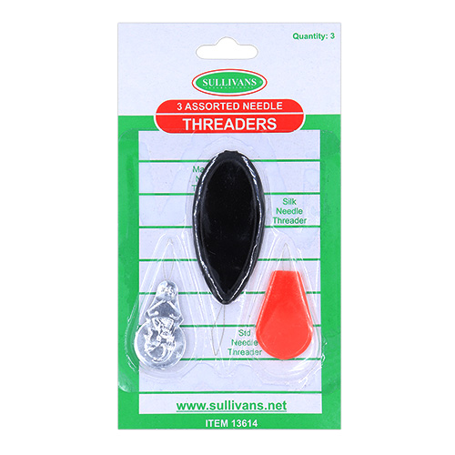 13614 Sullivans Needle Threaders - Assorted Sizes -  3 Pack
