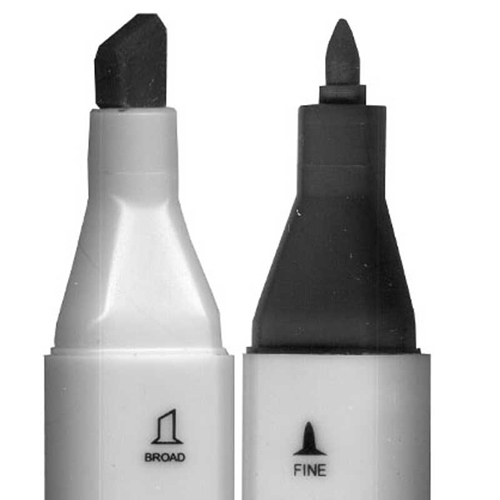138120 Marvy Alcoholic Base Twin Tip Marker - Black