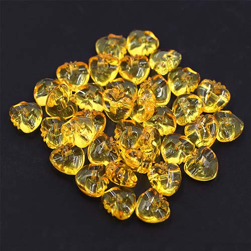 13971 Sullivans 15mm Strawberry Plastic Button - Clear Yellow - 36 In A Tube