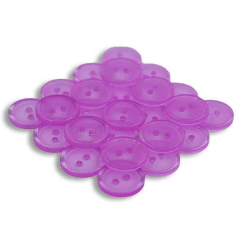 14162 Sullivans 15mm Round Plastic Button 2 Hole - Purple - 218 In A Tube