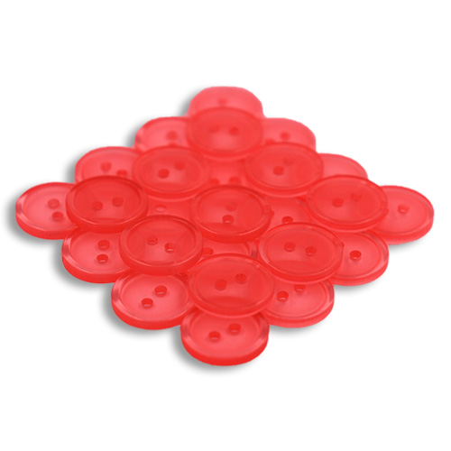 14171 Sullivans 18mm Round Plastic Button 2 Hole - Red - 130 In A Tube