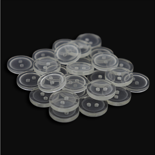 14172 Sullivans 20mm Round Plastic Button 2 Hole - Clear - 93 In A Tube