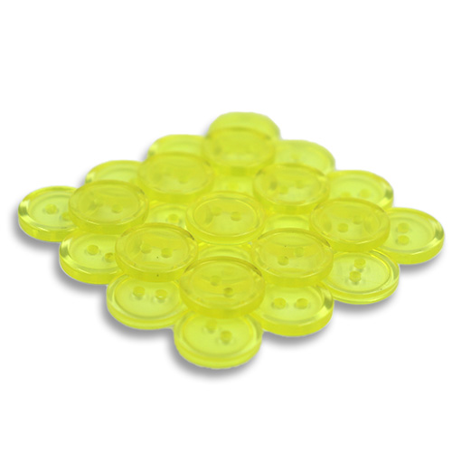 14175 Sullivans 20mm Round Plastic Button 2 Hole - Lemon - 93 In A Tube