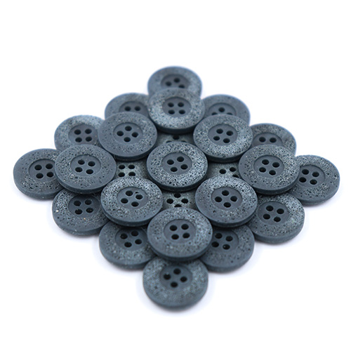 14317 Sullivans 18mm Round Plastic Button 4 Hole - Crater Effect - Navy - 32 In A Tube