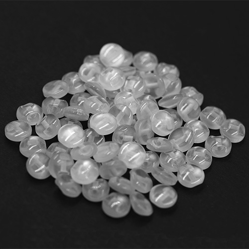 14634 Sullivans 8mm Round Plastic Button With Shank - White - 73 In A Tube