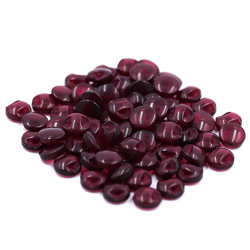 14636 Sullivans 8mm Round Plastic Button With Shank - Wine - 73 In A Tube