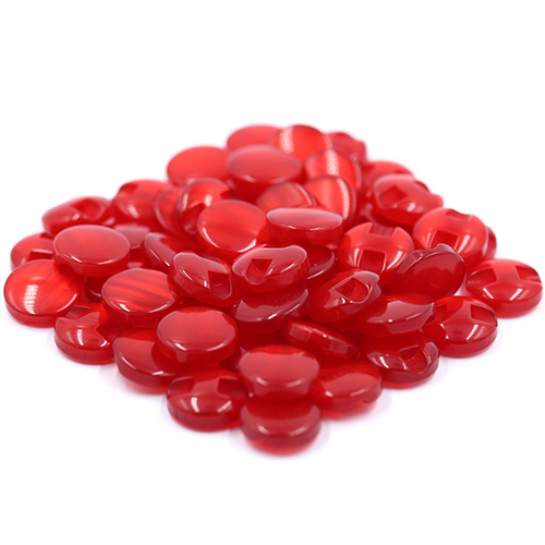 14668 Sullivans 14mm Round Plastic Button With Shank - Red - 55 In A Tube