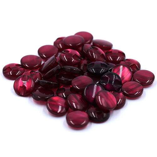 14669 Sullivans 14mm Round Plastic Button With Shank - Wine - 55 In A Tube