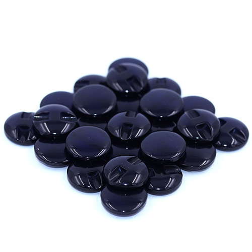 14681 Sullivans 18mm Round Plastic Button With Shank - Navy - 37 In A Tube