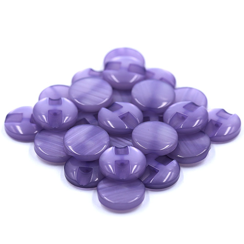 14685 Sullivans 18mm Round Plastic Button With Shank - Lilac - 37 In A Tube